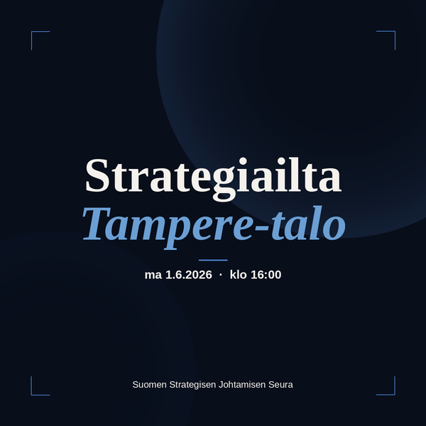 Strategiailta Tampere-talo